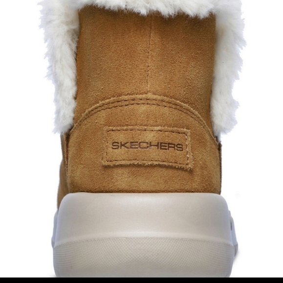 Skechers Suede On-The-Go Faux Fur Booties - Picture 3 of 7